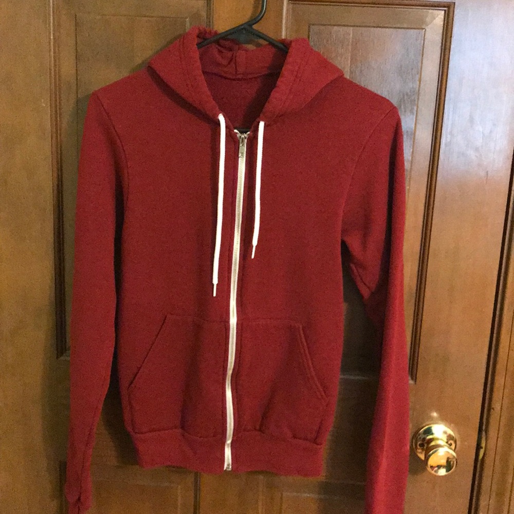 American Apparel Cranberry Classic Zip-Up
